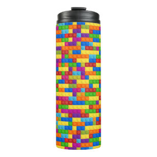 Bouteilles Isothermes Motif de bloc de construction coloré