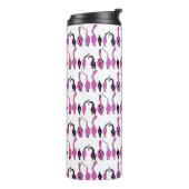 Bouteilles Isothermes Motif de boutons de chats violets (Tourné sur la gauche)