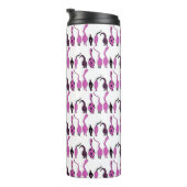 Bouteilles Isothermes Motif de boutons de chats violets (Tourné sur la droite)