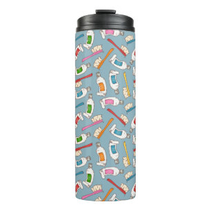 Bouteilles Isothermes Motif de brosse à dents et de pâte dentifrice