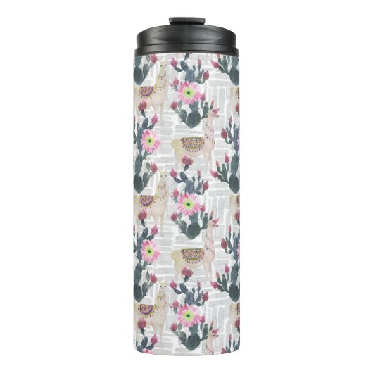 Bouteilles Isothermes Motif de cactus d'aquarelle (Devant)