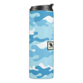 Bouteilles Isothermes Motif de camouflage bleu clair (Tourné sur la gauche)