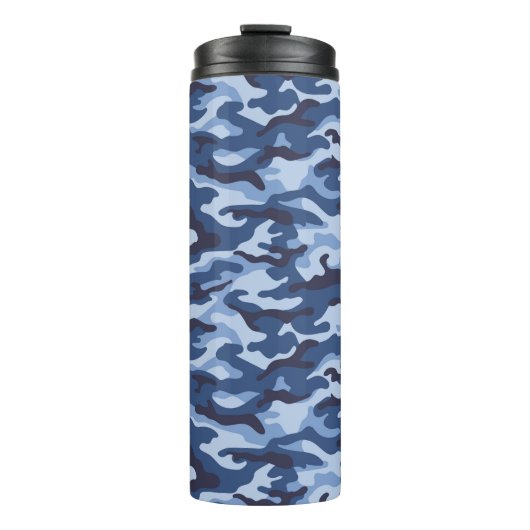 Bouteilles Isothermes Motif de camouflage bleu foncé (Devant)