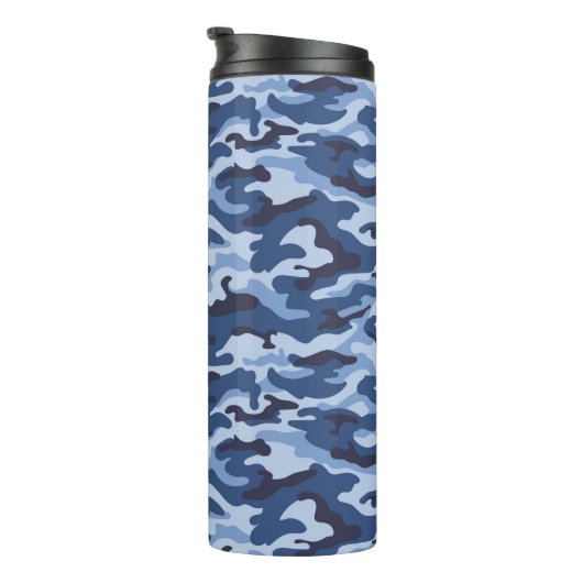 Bouteilles Isothermes Motif de camouflage bleu foncé (Tourné sur la droite)