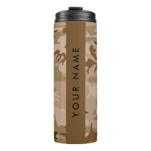 Bouteilles Isothermes Motif de camouflage du désert, Votre nom, Personna