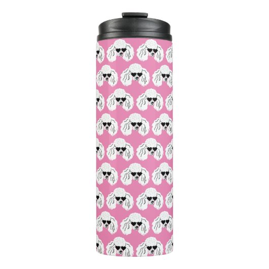 Bouteilles Isothermes Motif de caniche mignon rose (Devant)