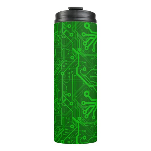 Bouteilles Isothermes Motif de carte électronique de vert (Devant)