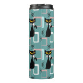 Bouteilles Isothermes Motif de chat noir du milieu du siècle (Dos)