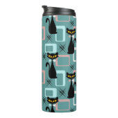 Bouteilles Isothermes Motif de chat noir du milieu du siècle (Tourné sur la droite)