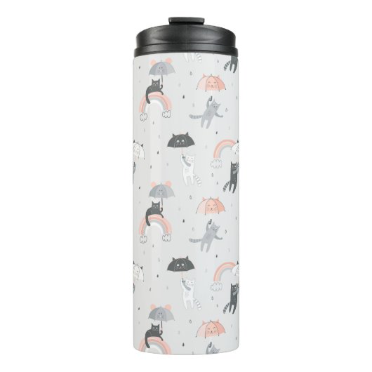 Bouteilles Isothermes Motif de chats à plume (Devant)