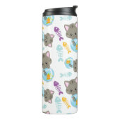 Bouteilles Isothermes Motif De Chats, Chats Mignons, Chatons, Poisson (Tourné sur la gauche)
