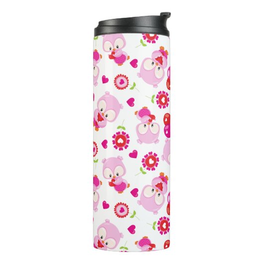 Bouteilles Isothermes Motif De Chouettes, Chouettes Mignonnes, Chouettes (Tourné sur la gauche)