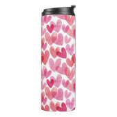 Bouteilles Isothermes Motif de coeur aquarelle (Tourné sur la gauche)