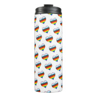 Motif de coeur arc-en-ciel Tumbler thermique