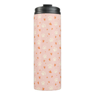 Bouteilles Isothermes Motif de coeur Empreinte de patte rose