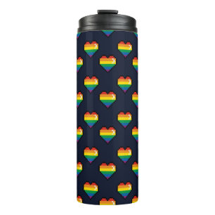 Bouteilles Isothermes Motif de coeur Rainbow 8 Bit