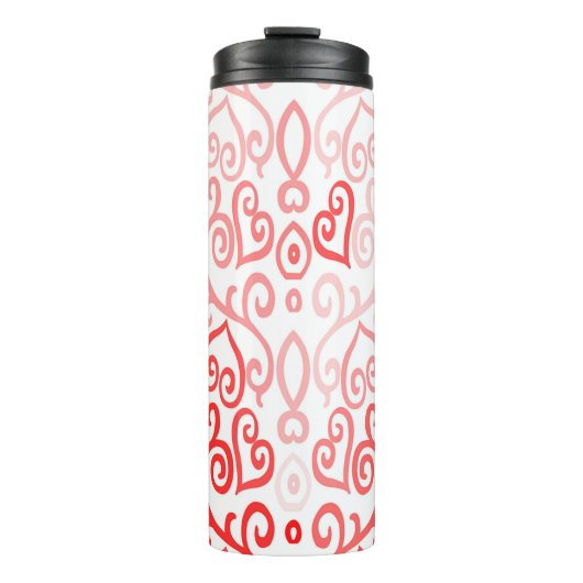 Bouteilles Isothermes Motif de coeur rouge et rose (Devant)