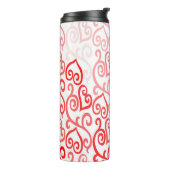 Bouteilles Isothermes Motif de coeur rouge et rose (Tourné sur la gauche)