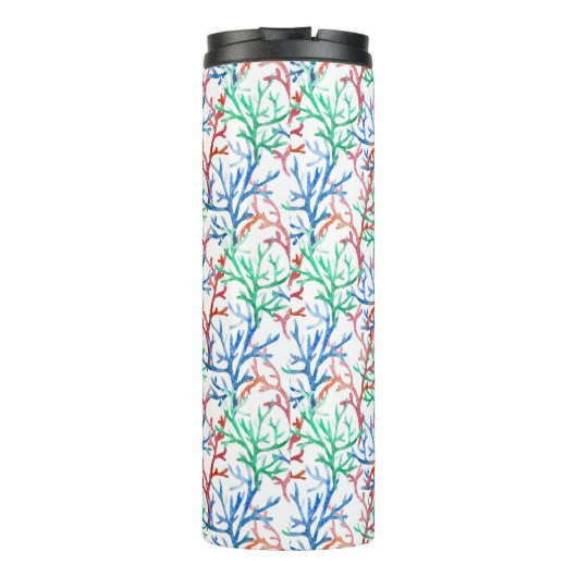 Bouteilles Isothermes Motif de corail d'aquarelle (Dos)