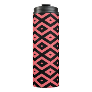 Bouteilles Isothermes Motif de corail et de diamant noir