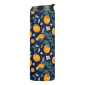 Bouteilles Isothermes Motif de délice orange et floral (Tourné sur la gauche)