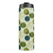 Bouteilles Isothermes Motif de dessin de croquis vert olive (Devant)