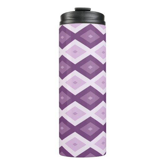 Bouteilles Isothermes Motif de diamant violet (Devant)