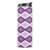 Bouteilles Isothermes Motif de diamant violet (Tourné sur la gauche)