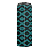 Bouteilles Isothermes motif de diamants turquoise et noir (Dos)