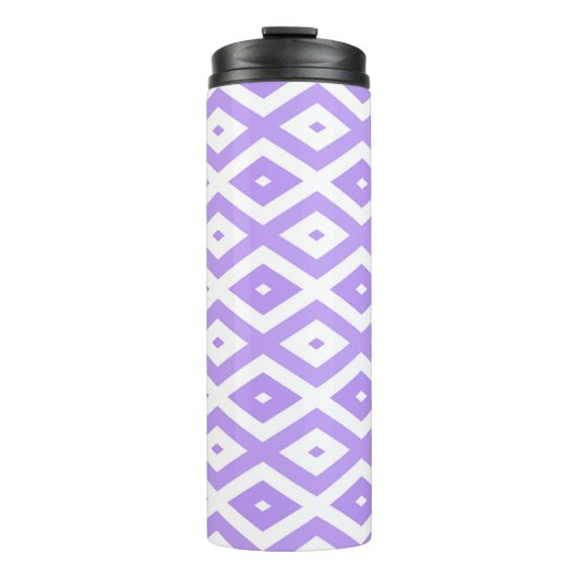 Bouteilles Isothermes Motif de diamants violet et blanc (Devant)