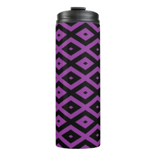Bouteilles Isothermes Motif de diamants violet et noir
