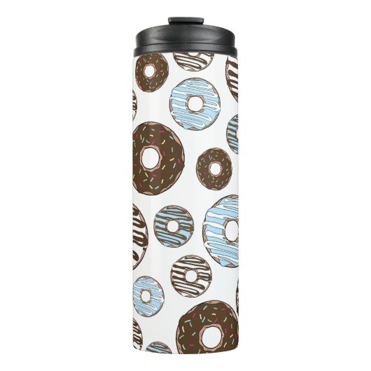 Bouteilles Isothermes Motif De Donuts, Donuts Bleus, Donuts Brown (Devant)