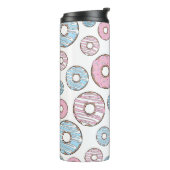 Bouteilles Isothermes Motif De Donuts, Donuts Roses, Donuts Bleus (Tourné sur la gauche)
