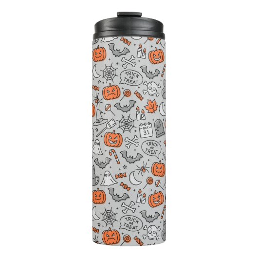 Bouteilles Isothermes Motif de doodle pour les enfants mignons Halloween (Devant)