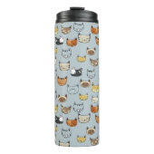 Bouteilles Isothermes Motif de Doodle visage de chat (Devant)