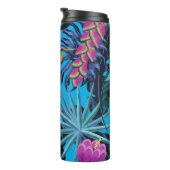 Bouteilles Isothermes Motif de feuillage tropical gras avec colibri (Tourné sur la droite)