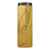 Bouteilles Isothermes Motif de feuille jaune doré le matin. (Dos)