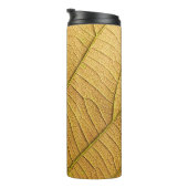 Bouteilles Isothermes Motif de feuille jaune doré le matin. (Tourné sur la droite)