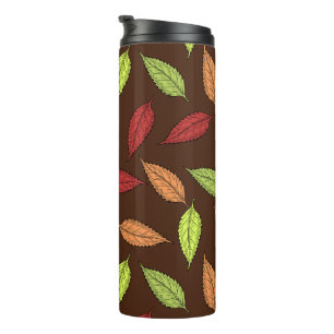 Bouteilles Isothermes Motif De Feuilles, Feuilles Colorés, Feuilles D'Au