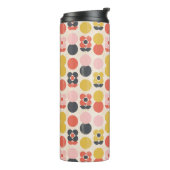 Bouteilles Isothermes Motif de fleur moderne de la moitié du siècle (Tourné sur la gauche)