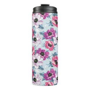 Bouteilles Isothermes Motif de fleurs de couleur d'élégance sur le ble