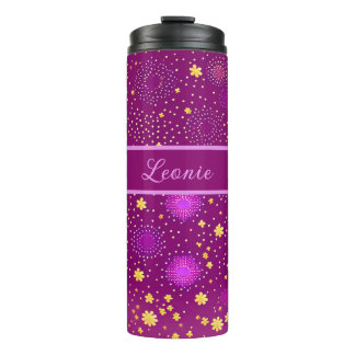 Bouteilles Isothermes Motif de fleurs fuchsia