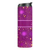 Bouteilles Isothermes Motif de fleurs fuchsia (Tourné sur la gauche)