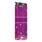 Bouteilles Isothermes Motif de fleurs fuchsia (Tourné sur la droite)