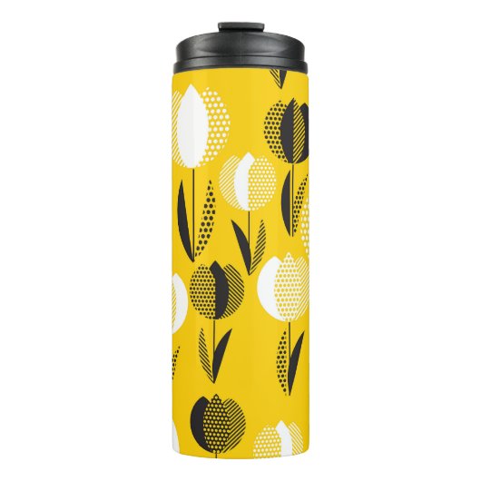 Bouteilles Isothermes Motif de fleurs géométriques Holland Tulip (Devant)