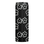 Bouteilles Isothermes Motif de fleurs noir et blanc (Dos)