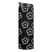 Bouteilles Isothermes Motif de fleurs noir et blanc (Tourné sur la droite)