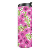 Bouteilles Isothermes Motif de fleurs pétunia rose (Tourné sur la gauche)