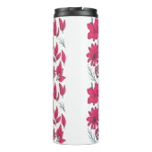 Bouteilles Isothermes Motif de fleurs sauvages rouges sans joint (Dos)