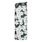 Bouteilles Isothermes Motif de fleurs tropical blanc (Tourné sur la gauche)